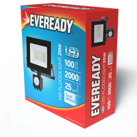 Eveready S13949 20W IP44 LED PIR Floodlight Cool White 4000K