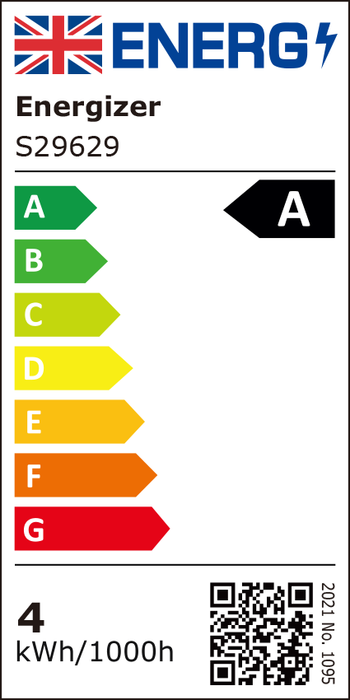 Energizer S29629 A Rated LED Elite GLS E27 Filament 806lm 3.8W 6500K (Daylight)(12 Pack)