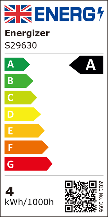 Energizer S29630 A Rated LED Elite GLS B22 Filament 806lm 3.8W 2700K (Warm White)