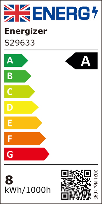 Energizer S29633 A Rated LED Elite GLS E27 Filament 1521lm 7.2W 6500K (Daylight)