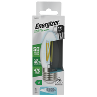 Energizer S29637 A Rated LED Elite Candle E27 Filament 470lm 2.2W 6500K (Daylight)(12 Pack)