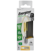 Energizer S29640 A Rated LED Elite Candle E14 Filament 470lm 2.2W 2700K (Warm White)