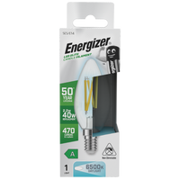 Energizer S29641 A Rated LED Elite Candle E14 Filament 470lm 2.2W 6500K (Daylight)