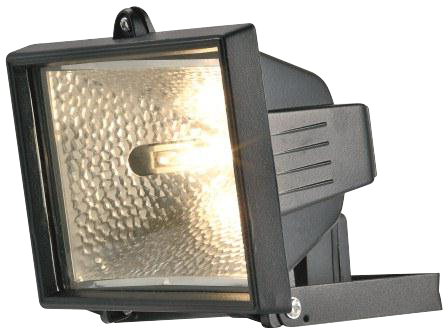 Powermaster S5885 400W IP44 Halogen Floodlight - Black (Lamp Not Included)