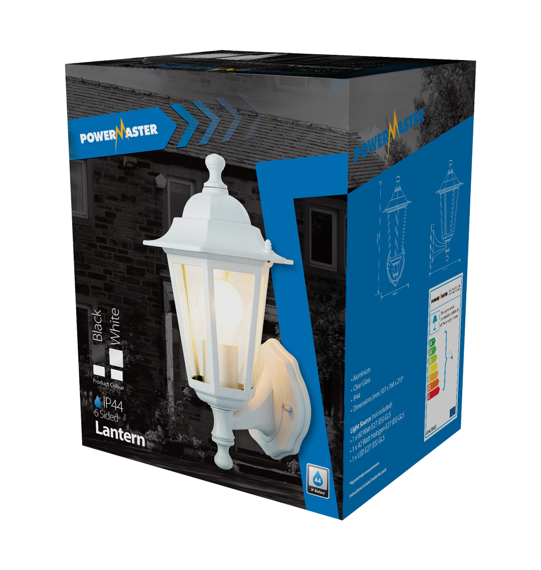 Powermaster S5896 IP44 6-Sided Lantern - White — westbasedirect.com