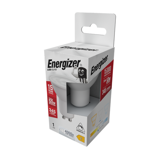 Energizer S8827 4.7W 345lm GU10 Spotlight LED Bulb Cool White 4000K Dimmable - westbasedirect.com
