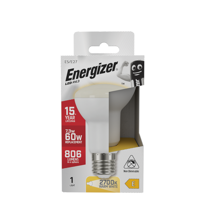 Energizer S9015 7.3W 806lm E27 ES R63 High Tech LED Bulb Warm White 2700K - westbasedirect.com