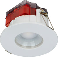 Luceco SFTF5W40 FType Spot Decorative LED Downlight 5W 550Lm 4000K Dimmable IP65 White Bezel - Flat