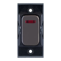 Selectric SGRID360-106 GRID360 20A DP Switch Module with Neon - Black Nickel, Black Insert