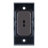 Selectric SGRID360-110 GRID360 20A DP 1 Way Key Switch Module - Black Nickel, Black Insert