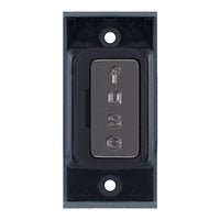 Selectric SGRID360-111 GRID360 13A Fused Connection Unit Module - Black Nickel, Black Insert