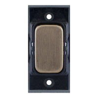 Selectric SGRID360-115 GRID360 10A 1 Way Switch Module - Antique Brass, Black Insert