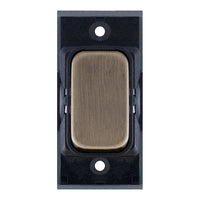 Selectric SGRID360-119 GRID360 10A Retractive Switch Module - Antique Brass, Black Insert
