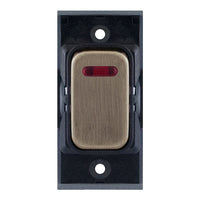 Selectric SGRID360-121 GRID360 20A DP Switch Module with Neon - Antique Brass, Black Insert