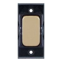 Selectric SGRID360-132 GRID360 10A Intermediate Switch Module - Satin Brass, Black Insert