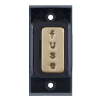 Selectric SGRID360-141 GRID360 13A Fused Connection Unit Module - Satin Brass, Black Insert