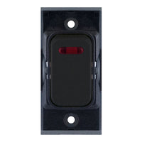 Selectric SGRID360-151 GRID360 20A DP Switch Module with Neon - Matt Black, Black Insert