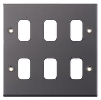 Selectric SGRID360-199 GRID360 7M-PRO 6 Aperture Modular Front Plate - Black Nickel