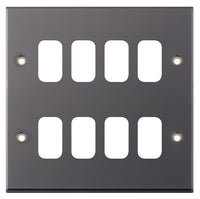 Selectric SGRID360-200 GRID360 7M-PRO 8 Aperture Modular Front Plate - Black Nickel