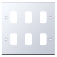 Selectric SGRID360-220 GRID360 5M 6 Aperture Modular Front Plate - Polished Chrome