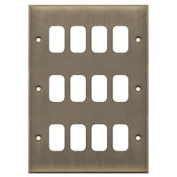 Selectric SGRID360-236 GRID360 5M 12 Aperture Modular Front Plate - Antique Brass