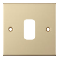 Selectric SGRID360-237 GRID360 5M 1 Aperture Modular Front Plate - Satin Brass