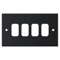 Selectric SGRID360-247 GRID360 5M 4 Aperture Modular Front Plate - Matt Black