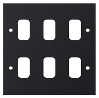Selectric SGRID360-248 GRID360 5M 6 Aperture Modular Front Plate - Matt Black