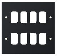 Selectric SGRID360-249 GRID360 5M 8 Aperture Modular Front Plate - Matt Black
