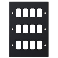 Selectric SGRID360-250 GRID360 5M 12 Aperture Modular Front Plate - Matt Black