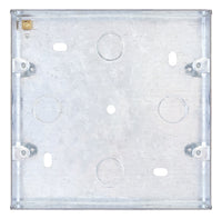 Selectric SGRID360-272 48mm Deep Flush Mount Galvanised Steel Pattress Box for Use with GRID360 6 or 8 Aperture Modular Front Plates