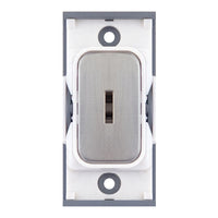 Selectric SGRID360-28 GRID360 10A DP Key Switch Module - Satin Chrome, White Insert