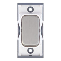 Selectric SGRID360-29 GRID360 10A Retractive Switch Module - Satin Chrome, White Insert