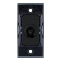 Selectric SGRID360-319 GRID360 10A Intermediate Toggle Switch Module - Matt Black, Black Insert