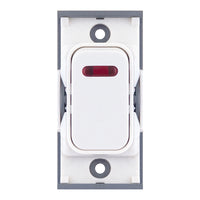 Selectric SGRID360-326 GRID360 20A DP Switch Module with Neon - Matt White, White Insert