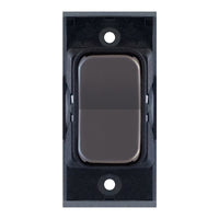 Selectric SGRID360-406 GRID360 20A SP 2 Way Centre Off Retractive Switch Module - Black Nickel, Black Insert