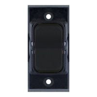 Selectric SGRID360-409 GRID360 20A SP 2 Way Centre Off Retractive Switch Module - Matt Black, Black Insert