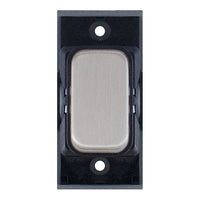 Selectric SGRID360-44 GRID360 10A Retractive Switch Module - Satin Chrome, Black Insert