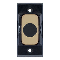 Selectric SGRID360-442 GRID360 20A Cable Outlet Module - Satin Brass, Black Insert
