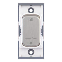 Selectric SGRID360-446 GRID360 10A Fan Isolator Switch Module - Satin Chrome, White Insert
