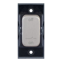Selectric SGRID360-447 GRID360 10A Fan Isolator Switch Module - Satin Chrome, Black Insert