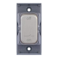 Selectric SGRID360-448 GRID360 10A Fan Isolator Switch Module - Satin Chrome, Grey Insert