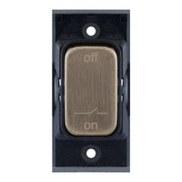 Selectric SGRID360-452 GRID360 10A Fan Isolator Switch Module - Antique Brass, Black Insert