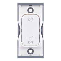 Selectric SGRID360-455 GRID360 10A Fan Isolator Switch Module - Matt White, White Insert