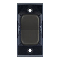 Selectric SGRID360-466 GRID360 20A SP 2 Way Centre Off Retractive Switch Module - Dark Bronze, Black Insert