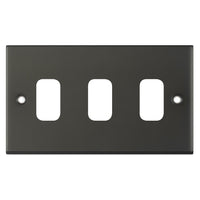 Selectric SGRID360-477 GRID360 5M 3 Aperture Modular Front Plate - Dark Bronze