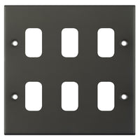 Selectric SGRID360-479 GRID360 5M 6 Aperture Modular Front Plate - Dark Bronze