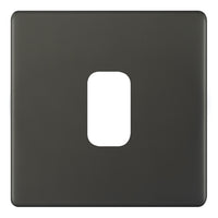Selectric SGRID360-482 GRID360 5M-PLUS Screwless 1 Aperture Modular Front Plate - Dark Bronze
