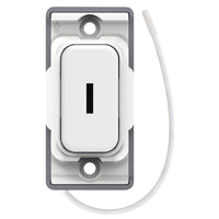 Selectric SGRID360-501 GRID360 Kinetic IP42 Push On/Off Emergency Key Switch Module - White Plastic, White Insert