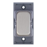 Selectric SGRID360-59 GRID360 10A Retractive Switch Module - Satin Chrome, Grey Insert